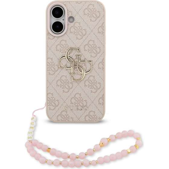 Guess Etui 4G Strap 4G Classic Logo do iPhone 17 rozowy - (GUHCP17SP4GMGSP)
