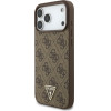 Guess Etui 4G Strap Triangle Logo MagSafe do iPhone 17 Pro Max brazowy - (GUHMP17XP4TSDPPSW)