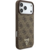 Guess Etui 4G Strap Triangle Logo MagSafe do iPhone 17 Pro Max brazowy - (GUHMP17XP4TSDPPSW)