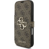 Guess Etui Book 4G Metal Logo do iPhone 17 Pro brazowy - (GUBKP17L4GMGBR)