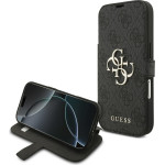 Guess Etui Book 4G Metal Logo do iPhone 17 Pro czarny - (GUBKP17L4GMGGR)
