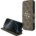 Guess Etui Book 4G Metal Logo do iPhone 17 Pro Max brazowy - (GUBKP17X4GMGBR)