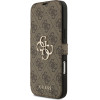 Guess Etui Book 4G Metal Logo do iPhone 17 Pro Max brazowy - (GUBKP17X4GMGBR)