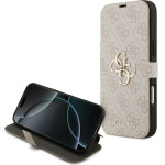 Guess Etui Book 4G Metal Logo do iPhone 17 Pro Max rozowy - (GUBKP17X4GMGPI)