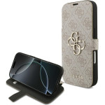Guess Etui Book 4G Metal Logo do iPhone 17 Pro rozowy - (GUBKP17L4GMGPI)