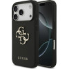 Guess Etui Grained Big 4G & Classic Logo do iPhone 17 Pro czarny - (GUHCP17LPGT4MBK)