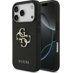 Guess Etui Grained Big 4G & Classic Logo do iPhone 17 Pro czarny - (GUHCP17LPGT4MBK)