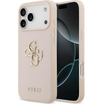 Guess Etui Grained Big 4G & Classic Logo do iPhone 17 Pro Max rozowy - (GUHCP17XPGT4MBP)