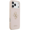 Guess Etui Grained Big 4G & Classic Logo do iPhone 17 Pro Max rozowy - (GUHCP17XPGT4MBP)