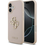 Guess Etui Grained Big 4G & Classic Logo do iPhone 17 rozowy - (GUHCP17SPGT4MBP)