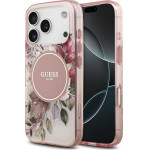 Guess Etui IML Flower & Tonal Circle MagSafe do iPhone 17 Pro rozowy - (GUHMP17LHFWBDCEP)