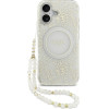 Guess Etui IML Flowers Electro Pearl Strap MagSafe do iPhone 17 bialy - (GUHMP17SHCPOFPH)