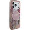 Guess Etui IML Flowers Pearl Strap MagSafe do iPhone 17 Pro rozowy - (GUHMP17LHFWBRCESP)