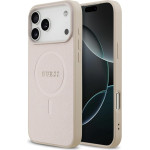Guess Etui Saffiano Classic Logo MagSafe do iPhone 17 Pro Max rozowy - (GUHMP17XPSAHMCP)