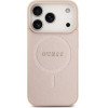 Guess Etui Saffiano Classic Logo MagSafe do iPhone 17 Pro rozowy - (GUHMP17LPSAHMCP)