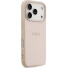 Guess Etui Saffiano Classic Logo MagSafe do iPhone 17 Pro rozowy - (GUHMP17LPSAHMCP)