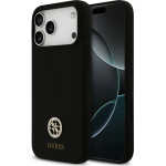 Guess Etui Silicone Logo Strass 4G MagSafe do iPhone 17 Pro Max czarny - (GUHMP17XM4DGPK)