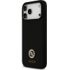 Guess Etui Silicone Logo Strass 4G MagSafe do iPhone 17 Pro Max czarny - (GUHMP17XM4DGPK)