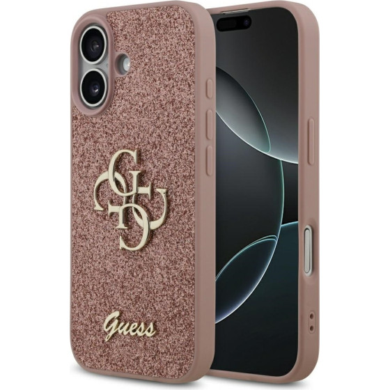 Guess Fixed Glitter Big 4G Case for iPhone 17 Pink - (GUHCP17SHG4SGP)