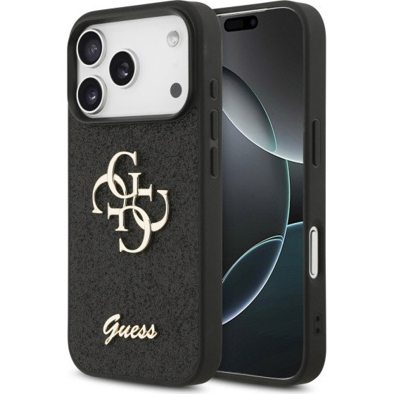 Guess Fixed Glitter Big 4G case for iPhone 17 Pro black - (GUHCP17LHG4SGK)