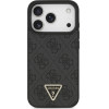 Guess Leather 4G Triangle Strass MagSafe case for iPhone 17 Pro black - (GUHMP17LP4TDPLK)