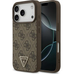 Guess Leather 4G Triangle Strass MagSafe case for iPhone 17 Pro brown - (GUHMP17LP4TDPLW)