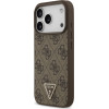 Guess Leather 4G Triangle Strass MagSafe case for iPhone 17 Pro brown - (GUHMP17LP4TDPLW)