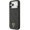 Guess Leather 4G Triangle Strass MagSafe Case for iPhone 17 Pro Max black - (GUHMP17XP4TDPLK)