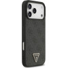 Guess Leather 4G Triangle Strass MagSafe Case for iPhone 17 Pro Max black - (GUHMP17XP4TDPLK)