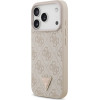 Guess Leather 4G Triangle Strass MagSafe Case for iPhone 17 Pro Pink - (GUHMP17LP4TDPLP)