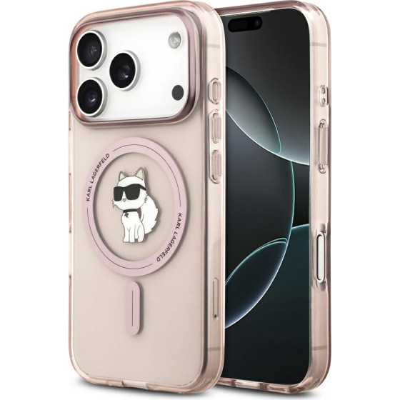 Karl Lagerfeld Etui IML Choupette MagSafe do iPhone 17 Pro rozowy - (KLHMP17LHFCCNOP)