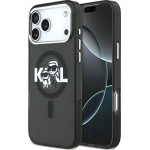 Karl Lagerfeld Etui IML Glitter Karl & Choupette Sketch Logo MagSafe do iPhone 17 Pro Max czarny - (KLHMP17XHGKCGKBK)