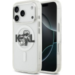 Karl Lagerfeld Etui IML Glitter Karl & Choupette Sketch Logo MagSafe do iPhone 17 Pro przezroczysty - (KLHMP17LHGKCGKBT)