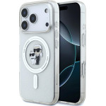 Karl Lagerfeld Etui IML Karl Choupette Glitter MagSafe do iPhone 17 Pro przezroczysty - (KLHMP17LHGKCNOT)