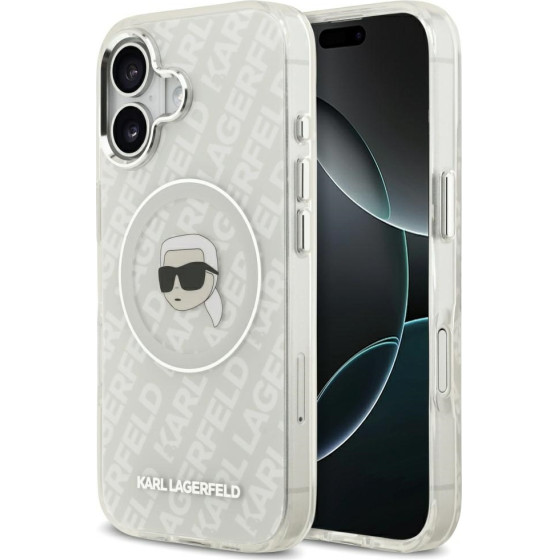 Karl Lagerfeld Etui IML Karl Head Logo MagSafe do iPhone 17 szary - (KLHMP17SHMKBKHOG)