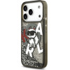 Karl Lagerfeld Etui Liquid Glitter Choupette Logo MagSafe do iPhone 17 Pro czarny - (KLHMP17LLCHSCTDK)