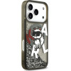 Karl Lagerfeld Etui Liquid Glitter Choupette Logo MagSafe do iPhone 17 Pro czarny - (KLHMP17LLCHSCTDK)