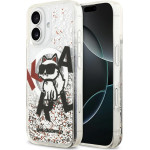 Karl Lagerfeld Etui Liquid Glitter Choupette Logo MagSafe do iPhone 17 przezroczysty - (KLHMP17SLCHSCTDT)