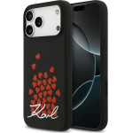 Karl Lagerfeld Etui Silicone Heart Sign Logo MagSafe do iPhone 17 Pro Max czarny - (KLHMP17XSMHBKSOK)