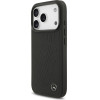 Mercedes Etui Leather Large Laurel Leave MagSafe do iPhone 17 Pro czarny - (MEHMP17L25ROOLK)