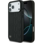 Mercedes Etui Leather Laurel Leaves MagSafe do iPhone 17 Pro Max czarny - (MEHMP17X25RDSLAK)