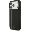 Mercedes Etui Leather Star Pattern Stripes MagSafe do iPhone 17 Pro czarny - (MEHMP17L25RPSLKH)