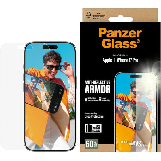 PanzerGlass Armor Anti-Reflective EasyAligner Tempered Glass for iPhone 17 Pro - (PG93930)