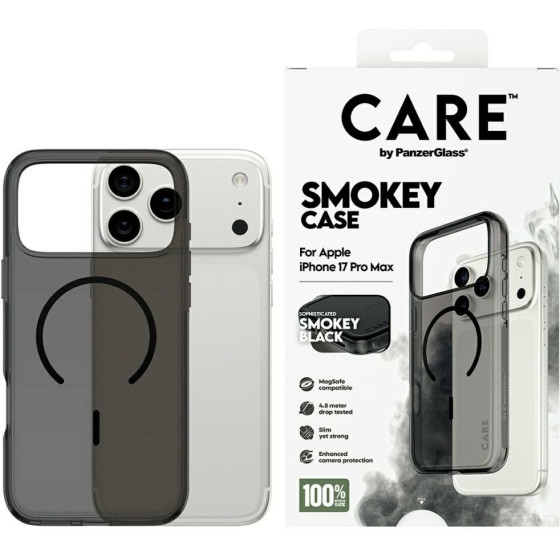 PanzerGlass CARE by Flagship Urban Explorer case with Black MagSafe for iPhone 17 Pro Max smoke - (CR57780)