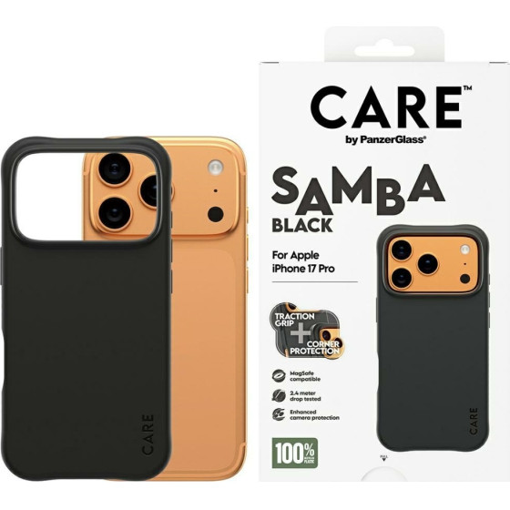 PanzerGlass Case CARE by Fashionable Samba MagSafe for iPhone 17 Pro black - (CR37427)