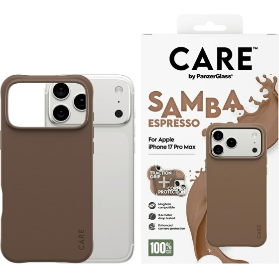 PanzerGlass Case CARE by Fashionable Samba MagSafe for iPhone 17 Pro Max espresso - (CR97906)