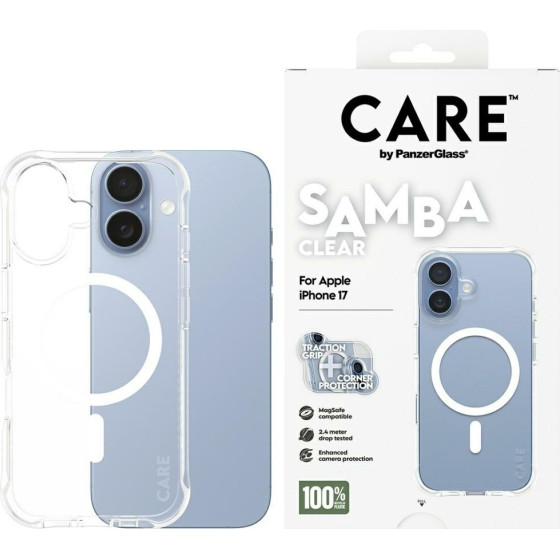 PanzerGlass Case CARE by Fashionable Samba w. White MagSafe for iPhone 17 transparent - (CR22326)