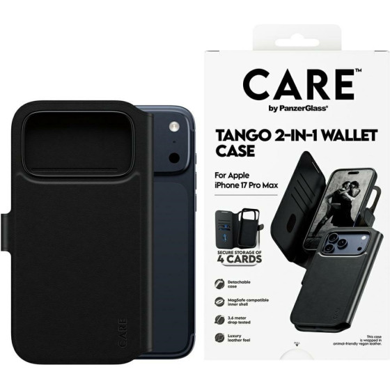 PanzerGlass Case CARE by Feature Tango 2w1 Wallet Case MagSafe for iPhone 17 Pro Max black - (CR63940)
