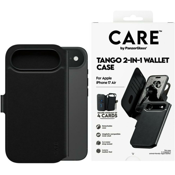 PanzerGlass Case CARE by Feature Tango 2w1 Wallet Case MagSafe for iPhone Air black - (CR78108)