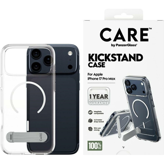 PanzerGlass Case CARE by Feature w. Kickstand MagSafe for iPhone 17 Pro Max transparent - (CR63528)